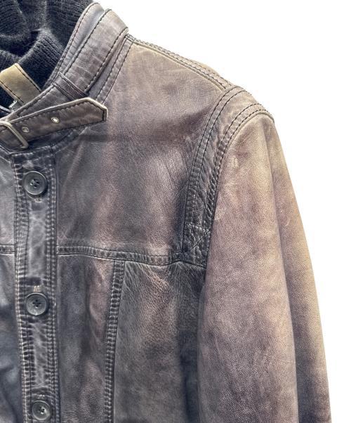 DOLCE & GABBANA（ドルチェ＆ガッバーナ）DOLCE & GABBANA (ドルチェ＆ガッバーナ) レザージャケット ブラック サイズ:44の古着・服飾アイテム