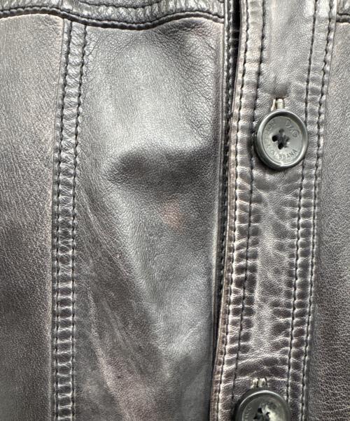 DOLCE & GABBANA（ドルチェ＆ガッバーナ）DOLCE & GABBANA (ドルチェ＆ガッバーナ) レザージャケット ブラック サイズ:44の古着・服飾アイテム