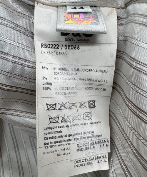 DOLCE & GABBANA（ドルチェ＆ガッバーナ）DOLCE & GABBANA (ドルチェ＆ガッバーナ) レザージャケット ブラック サイズ:44の古着・服飾アイテム