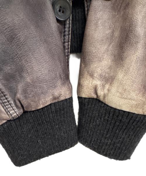 DOLCE & GABBANA（ドルチェ＆ガッバーナ）DOLCE & GABBANA (ドルチェ＆ガッバーナ) レザージャケット ブラック サイズ:44の古着・服飾アイテム