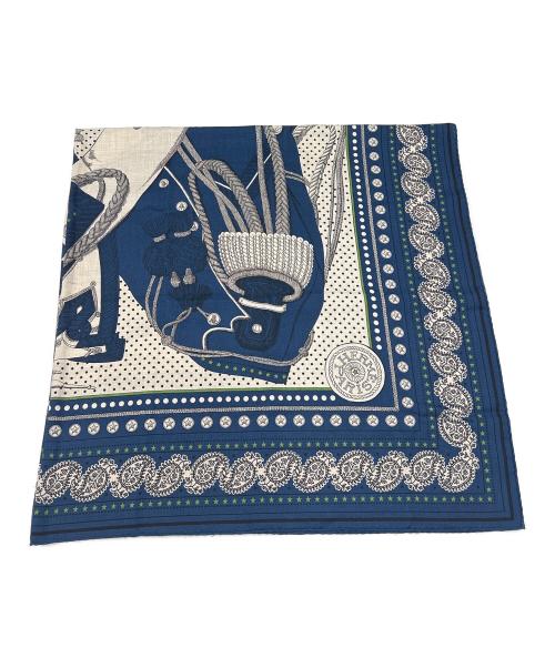 HERMES（エルメス）HERMES (エルメス) ショール カレジェアン ネイビー サイズ:140の古着・服飾アイテム