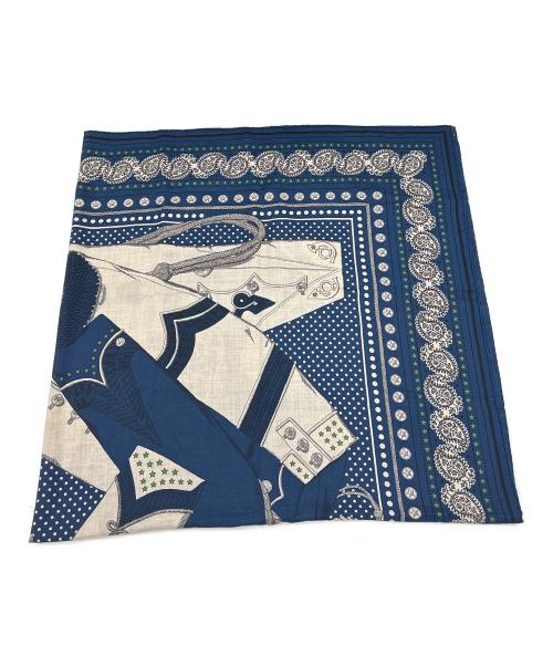 HERMES（エルメス）HERMES (エルメス) ショール カレジェアン ネイビー サイズ:140の古着・服飾アイテム