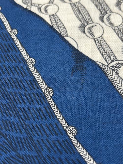 HERMES（エルメス）HERMES (エルメス) ショール カレジェアン ネイビー サイズ:140の古着・服飾アイテム