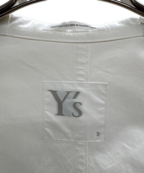 Y's（ワイズ）Y's (ワイズ) ステンカラーコート ホワイト サイズ:2の古着・服飾アイテム