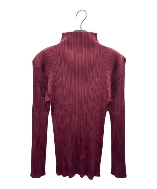 PLEATS PLEASE（プリーツプリーズ）PLEATS PLEASE (プリーツプリーズ) 長袖カットソー レッド サイズ:3の古着・服飾アイテム