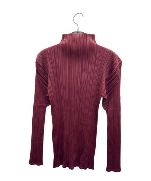 PLEATS PLEASE（プリーツプリーズ）PLEATS PLEASE (プリーツプリーズ) 長袖カットソー レッド サイズ:3の古着・服飾アイテム