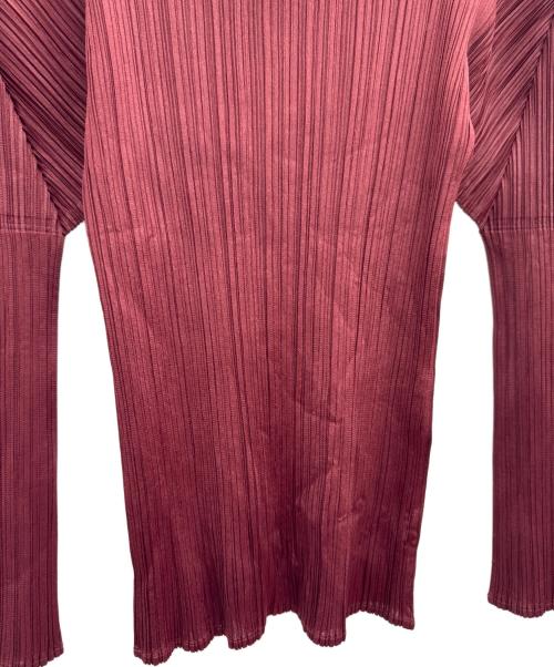 PLEATS PLEASE（プリーツプリーズ）PLEATS PLEASE (プリーツプリーズ) 長袖カットソー レッド サイズ:3の古着・服飾アイテム