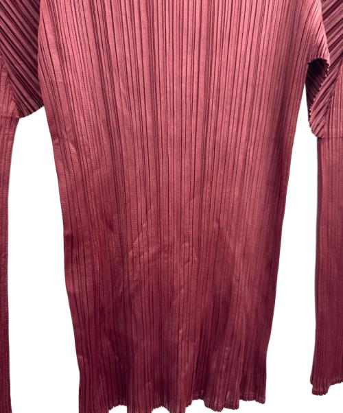 PLEATS PLEASE（プリーツプリーズ）PLEATS PLEASE (プリーツプリーズ) 長袖カットソー レッド サイズ:3の古着・服飾アイテム