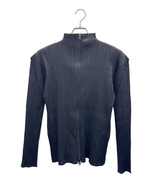 PLEATS PLEASE（プリーツプリーズ）PLEATS PLEASE (プリーツプリーズ) ジップジャケット ブラック サイズ:3の古着・服飾アイテム