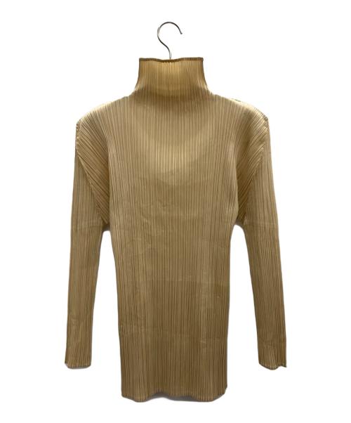 PLEATS PLEASE（プリーツプリーズ）PLEATS PLEASE (プリーツプリーズ) 長袖カットソー ベージュ サイズ:3の古着・服飾アイテム