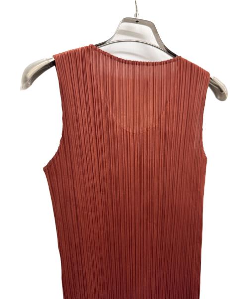 PLEATS PLEASE（プリーツプリーズ）PLEATS PLEASE (プリーツプリーズ) ノースリーブワンピース ブラウン サイズ:1の古着・服飾アイテム