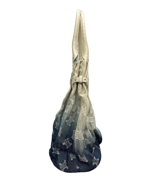 CELINE（セリーヌ）CELINE (セリーヌ) デニムトートバッグ ベージュ×インディゴの古着・服飾アイテム