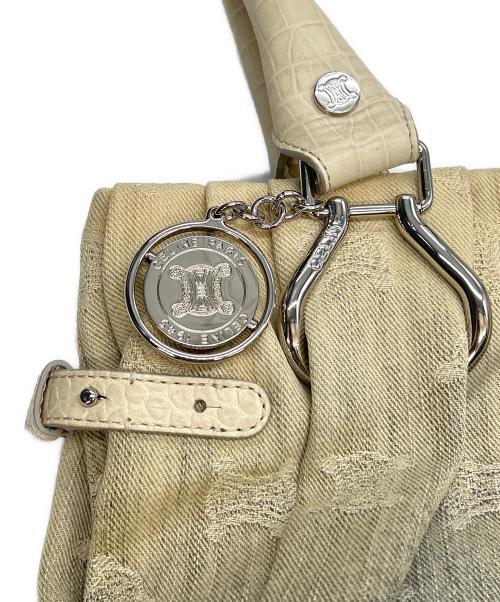 CELINE（セリーヌ）CELINE (セリーヌ) デニムトートバッグ ベージュ×インディゴの古着・服飾アイテム