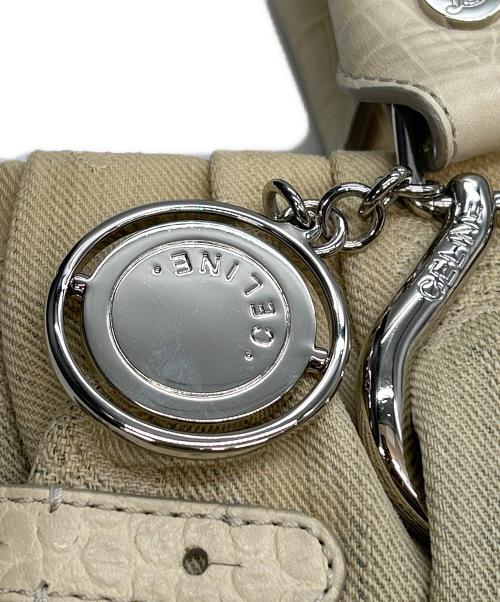 CELINE（セリーヌ）CELINE (セリーヌ) デニムトートバッグ ベージュ×インディゴの古着・服飾アイテム