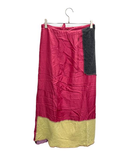 tricot COMME des GARCONS（トリココムデギャルソン）tricot COMME des GARCONS (トリココムデギャルソン) パッチワークスカート ピンク×ブラック サイズ:　の古着・服飾アイテム