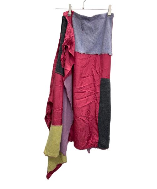tricot COMME des GARCONS（トリココムデギャルソン）tricot COMME des GARCONS (トリココムデギャルソン) パッチワークスカート ピンク×ブラック サイズ:　の古着・服飾アイテム