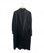 Donna Karanダナキャラン）の古着「レザーコート」｜ブラック