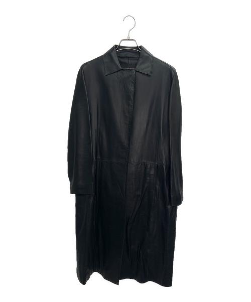 Donna Karan（ダナキャラン）Donna Karan (ダナキャラン) レザーコート ブラック サイズ:4の古着・服飾アイテム