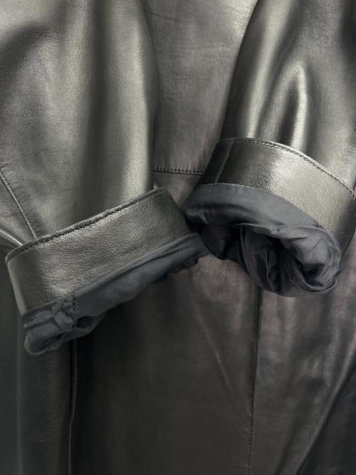 Donna Karan（ダナキャラン）Donna Karan (ダナキャラン) レザーコート ブラック サイズ:4の古着・服飾アイテム