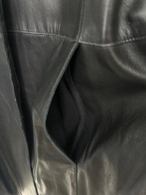 Donna Karan（ダナキャラン）Donna Karan (ダナキャラン) レザーコート ブラック サイズ:4の古着・服飾アイテム