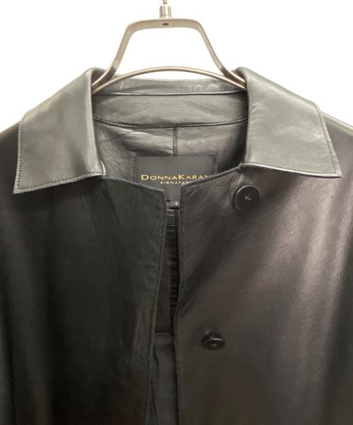 Donna Karan（ダナキャラン）Donna Karan (ダナキャラン) レザーコート ブラック サイズ:4の古着・服飾アイテム