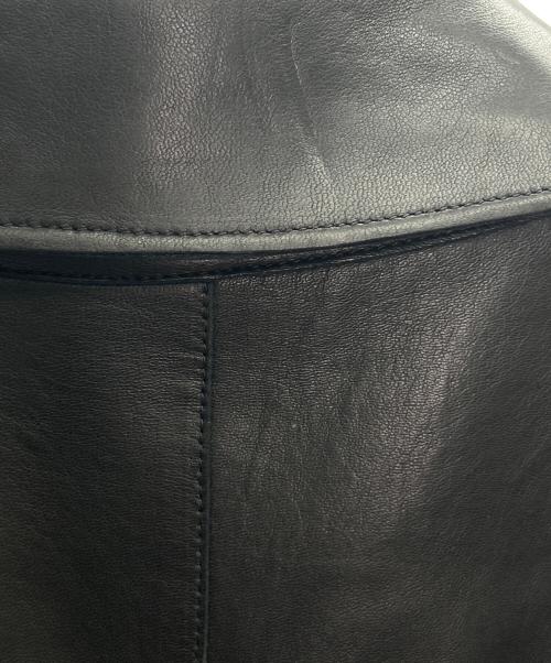 Donna Karan（ダナキャラン）Donna Karan (ダナキャラン) レザーコート ブラック サイズ:4の古着・服飾アイテム