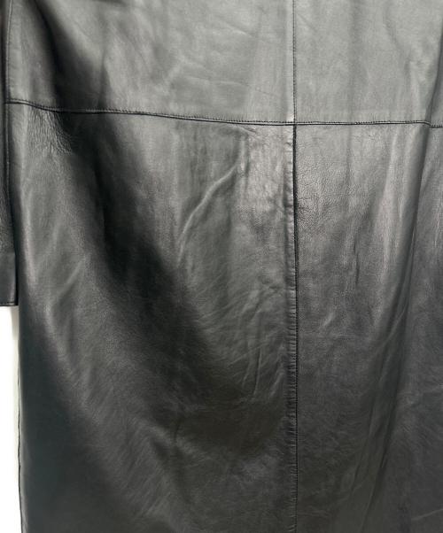 Donna Karan（ダナキャラン）Donna Karan (ダナキャラン) レザーコート ブラック サイズ:4の古着・服飾アイテム