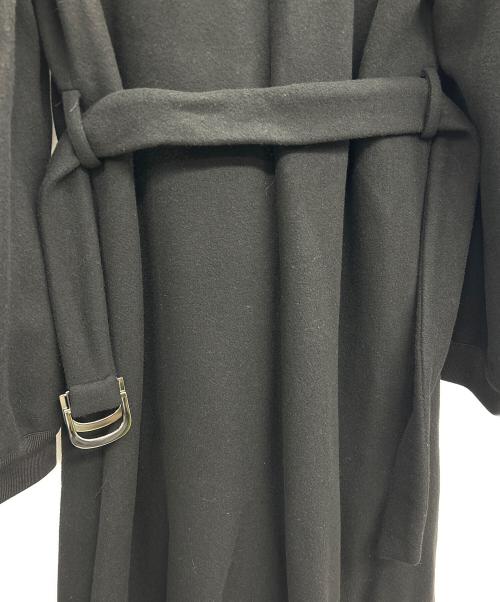 EMPORIO ARMANI（エンポリオアルマーニ）EMPORIO ARMANI (エンポリオアルマーニ) OSウールロングコート ブラック サイズ:38の古着・服飾アイテム