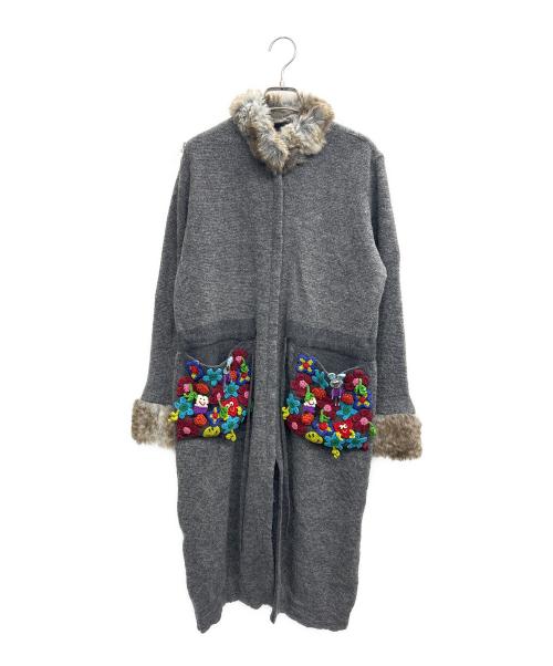 OLLEBOREBLA（アルベロベロ）OLLEBOREBLA (アルベロベロ) ニットコート グレー サイズ:　の古着・服飾アイテム