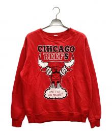 CHICAGO BEEFS（シカゴ ビーフス）の古着「クルーネックスウェット」｜レッド