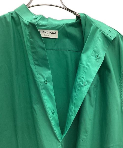 BALENCIAGA（バレンシアガ）BALENCIAGA (バレンシアガ) ノースリーブワンピース グリーン サイズ:34の古着・服飾アイテム