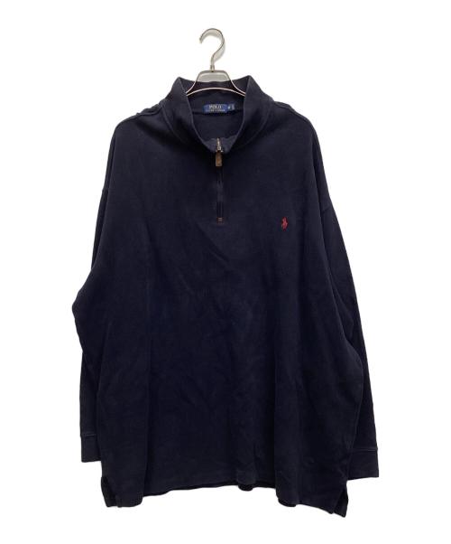 POLO RALPH LAUREN（ポロ・ラルフローレン）POLO RALPH LAUREN (ポロ・ラルフローレン) ハーフジップスウェット ネイビー サイズ:3XBの古着・服飾アイテム