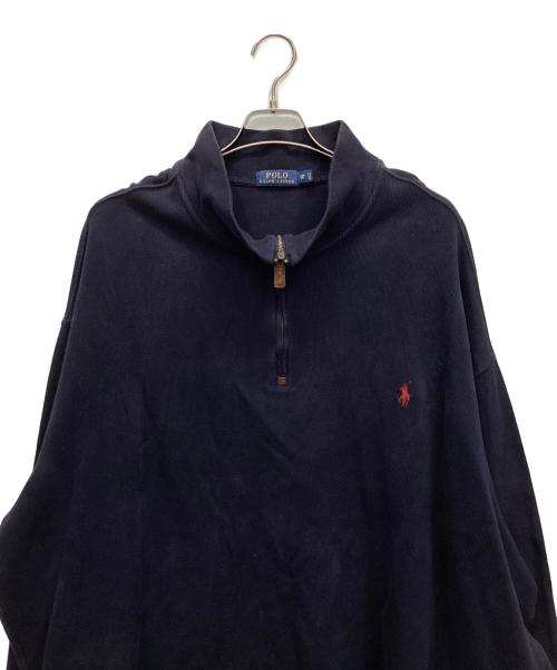 POLO RALPH LAUREN（ポロ・ラルフローレン）POLO RALPH LAUREN (ポロ・ラルフローレン) ハーフジップスウェット ネイビー サイズ:3XBの古着・服飾アイテム
