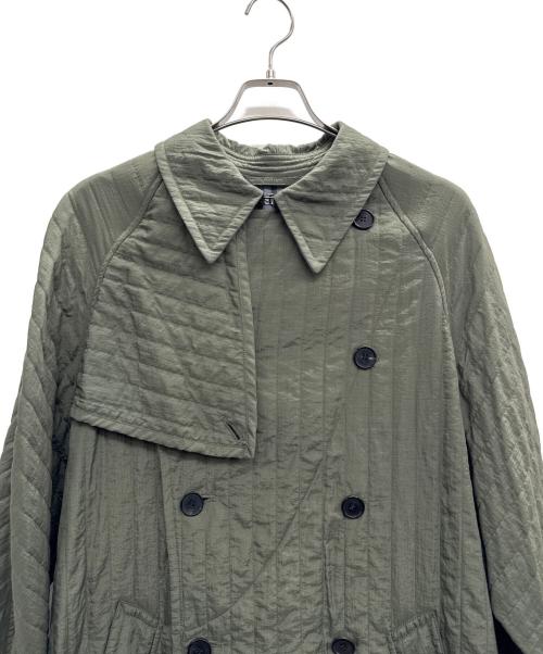KENZO（ケンゾー）KENZO (ケンゾー) キルテッドトレンチコート カーキ サイズ:Sの古着・服飾アイテム