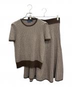 POLO RALPH LAURENポロ・ラルフローレン）の古着「ニットセットアップ」｜ベージュ×ブラウン