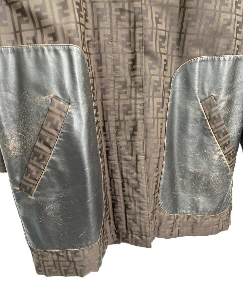 FENDI（フェンディ）FENDI (フェンディ) レザーコート ブラウン サイズ:40の古着・服飾アイテム