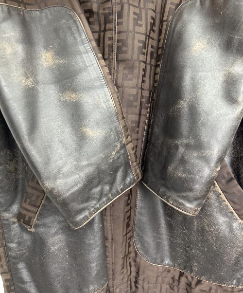 FENDI（フェンディ）FENDI (フェンディ) レザーコート ブラウン サイズ:40の古着・服飾アイテム