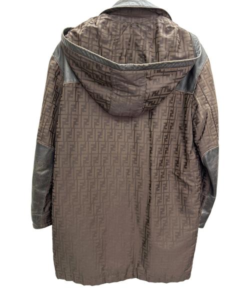 FENDI（フェンディ）FENDI (フェンディ) レザーコート ブラウン サイズ:40の古着・服飾アイテム