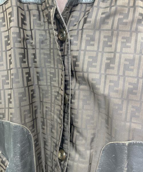 FENDI（フェンディ）FENDI (フェンディ) レザーコート ブラウン サイズ:40の古着・服飾アイテム