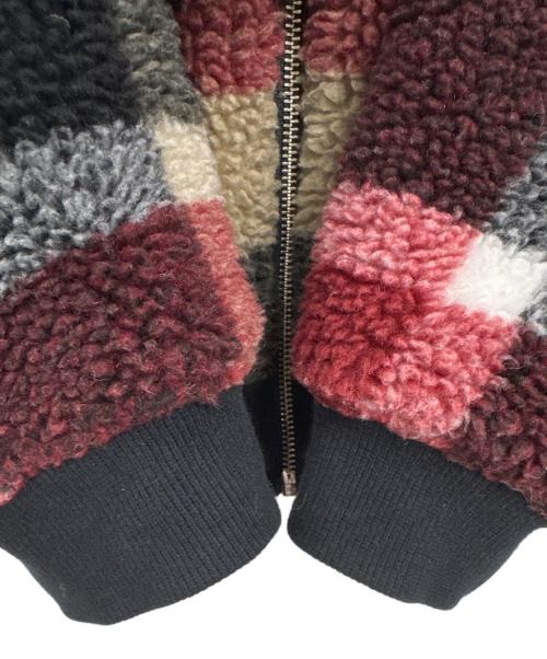 BLACK LABEL CRESTBRIDGE（ブラックレーベル クレストブリッジ）BLACK LABEL CRESTBRIDGE (ブラックレーベル クレストブリッジ) ボアジャケット ブラック×レッド サイズ:Mの古着・服飾アイテム