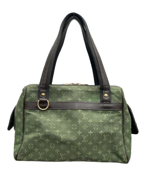 LOUIS VUITTON（ルイ ヴィトン）LOUIS VUITTON (ルイ ヴィトン) ハンドバッグ ジョセフィーヌPM グリーン×ブラウンの古着・服飾アイテム