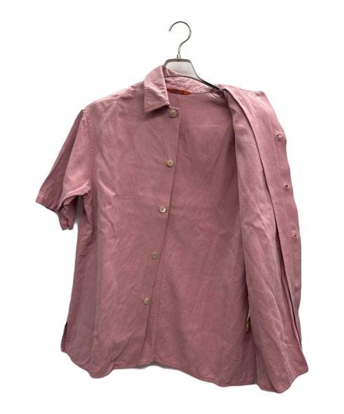 AURALEE（オーラリー）AURALEE (オーラリー) WASHI DUCKCANVAS HALFSLEEVESHIRT ピンク サイズ:Sの古着・服飾アイテム