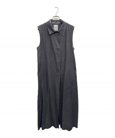 ebure リネンジレ　38 中古・古着通販】ebure (エブール) ミディアムリネン ジレ グレー