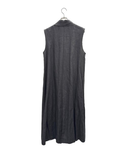ebure（エブール）ebure (エブール) ミディアムリネン ジレ グレー サイズ:36の古着・服飾アイテム