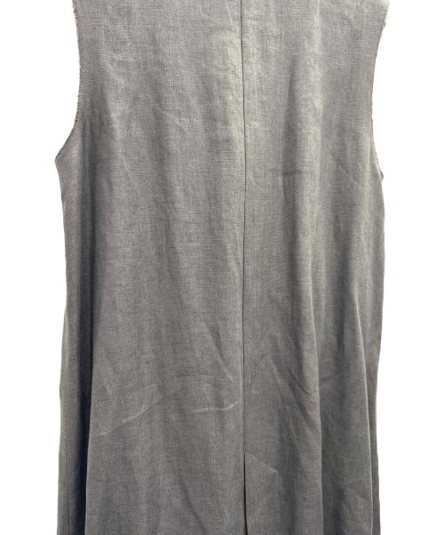 ebure（エブール）ebure (エブール) ミディアムリネン ジレ グレー サイズ:36の古着・服飾アイテム