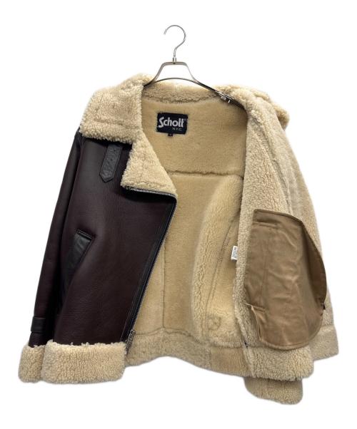 Schott（ショット）Schott (ショット) B-3ムートンジャケット ブラウン サイズ:Sの古着・服飾アイテム