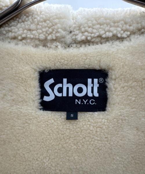 Schott（ショット）Schott (ショット) B-3ムートンジャケット ブラウン サイズ:Sの古着・服飾アイテム