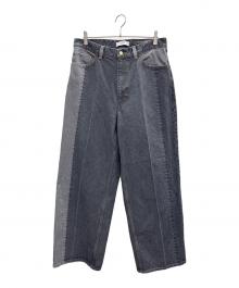 FACETASM（ファセッタズム）の古着「パッチワークデニムパンツ」｜グレー