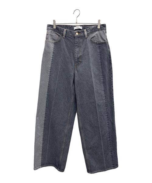 FACETASM（ファセッタズム）FACETASM (ファセッタズム) パッチワークデニムパンツ グレー サイズ: 3の古着・服飾アイテム