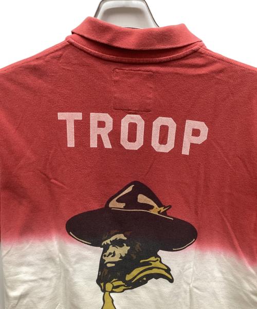 A BATHING APE（アベイシングエイプ）A BATHING APE (アベイシングエイプ) ポロシャツ レッド×ホワイト サイズ:Mの古着・服飾アイテム